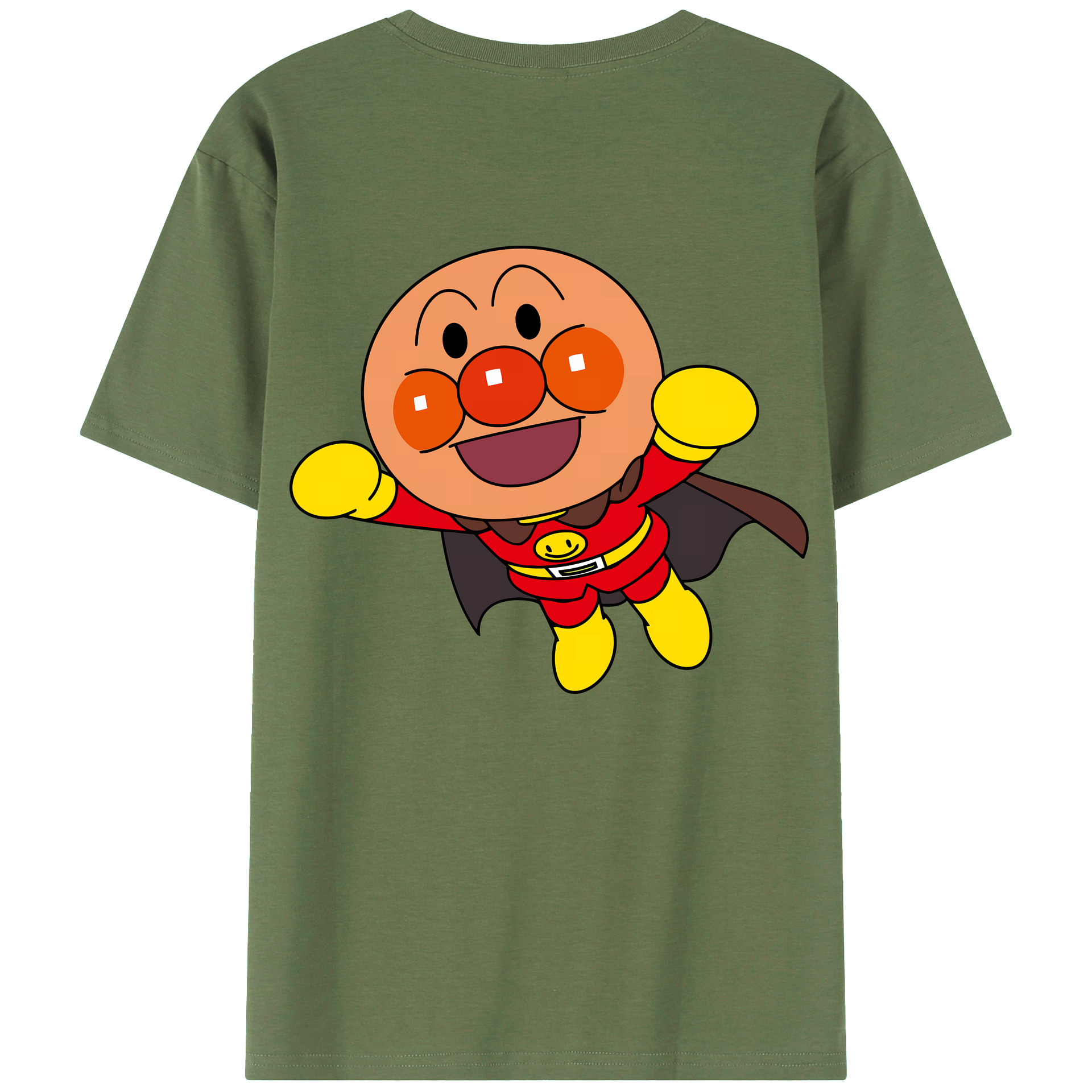 （画像用） アンパンマン Anpanman 綿100％ メンズ半袖Tシャツ（バックプリント） 通気性
